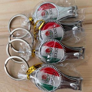 Set of 4 Mexico Flag Nail Clippers Keychains Souvenirs Small Gifts